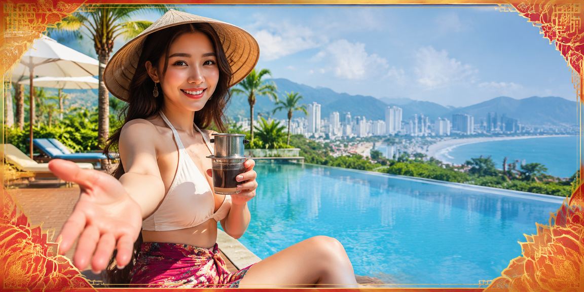 Khách du lịch Nha Trang trải nghiệm casino và giải trí trực tuyến trên điện thoại bên ly cà phê